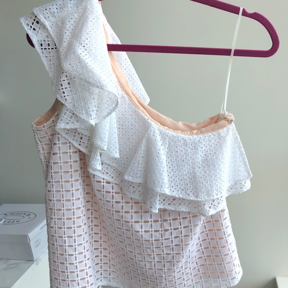 J. Crew Tops - JCREW One shoulder white blouse